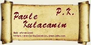 Pavle Kulačanin vizit kartica